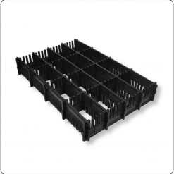 Fachteiler & Separator 750x180x15 mm + 1150x180x15 mm gestecktes Kunststoff Gefache für Europalette mit Aufsatzrahmen