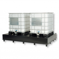 IBC / KTC Großgebinde Auffangwanne SAGKP1LP – Kunststoff-Sicherheitspalette aus PE-HD mit 1000 Liter Auffangvolumen, DiBt-zugelassen, für Lagerung und Abfüllung wassergefährdender Flüssigkeiten