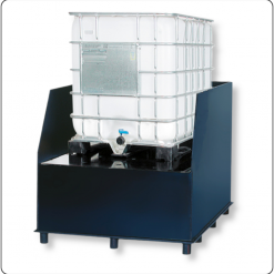 IBC / KTC Großgebinde Auffangwanne SAGKP1LP – Kunststoff-Sicherheitspalette aus PE-HD mit 1000 Liter Auffangvolumen, DiBt-zugelassen, für Lagerung und Abfüllung wassergefährdender Flüssigkeiten