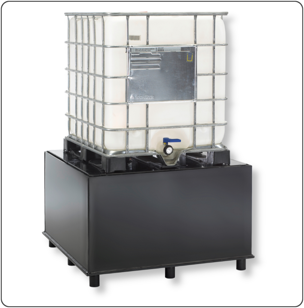 IBC / KTC Großgebinde Auffangwanne SAGKP1LP – Kunststoff-Sicherheitspalette aus PE-HD mit 1000 Liter Auffangvolumen, DiBt-zugelassen, für Lagerung und Abfüllung wassergefährdender Flüssigkeiten