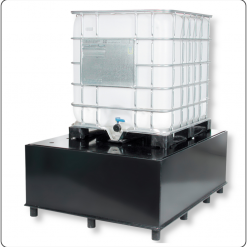 IBC / KTC Großgebinde Auffangwanne SAGKP1LP – Kunststoff-Sicherheitspalette aus PE-HD mit 1000 Liter Auffangvolumen, DiBt-zugelassen, für Lagerung und Abfüllung wassergefährdender Flüssigkeiten