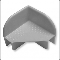 Kunststoff-Stapelecken grau für Palettenrahmen – sichere Verbindung und Stapelhilfe für Aufsatzrahmen in Lager und Transport.