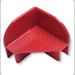 Kunststoff-Stapelecken rot für Palettenrahmen – sichere Verbindung und Stapelhilfe für Aufsatzrahmen in Lager und Transport.