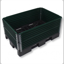 Aufsatzrahmen für Europaletten 1200x800 mm – stabiler Palettenrahmen aus Kunststoff oder Holz für Lagerung, Transport und sichere Mehrwegverpackung.