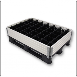 Aufsatzrahmen für Europaletten 1200x800 mm – stabiler Palettenrahmen aus Kunststoff oder Holz für Lagerung, Transport und sichere Mehrwegverpackung.