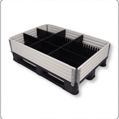 Aufsatzrahmen für Europaletten 1200x800 mm – stabiler Palettenrahmen aus Kunststoff oder Holz für Lagerung, Transport und sichere Mehrwegverpackung.