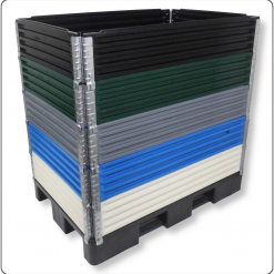 Aufsatzrahmen für Europaletten 1200x800 mm – stabiler Palettenrahmen aus Kunststoff oder Holz für Lagerung, Transport und sichere Mehrwegverpackung.