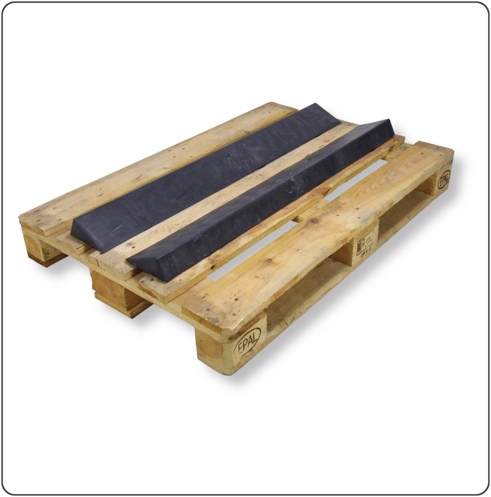 PUK3 Auflegekeil mit Antirutsch-Gummifüßen – Ladungssicherung für Rollen & Rundgüter auf Europaletten