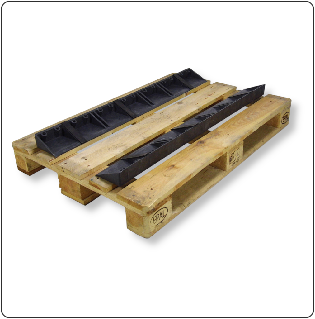 PUK3 Auflegekeil mit Antirutsch-Gummifüßen – Ladungssicherung für Rollen & Rundgüter auf Europaletten