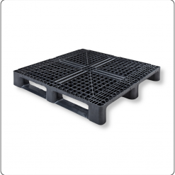 IPPC-qualifizierte Kunststoffpalette 1140 x 1140 mm für See-Container und Seefracht – stabile, hygienische Exportpalette ohne ISPM15, ideal für internationale Logistik und Überseetransporte.