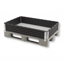 Kunststoff Aufsatzrahmen 1200x800 mm – 4 Scharniere für Europaletten, Lagerung und Transport