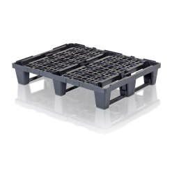 🇩🇪 Deutsch Kunststoff-Halbpalette für Transport und Lagerung, stabile und hygienische Mehrwegpalette 🇬🇧 Englisch Plastic half pallet for transport and storage, durable and hygienic reusable pallet 🇪🇸 Spanisch Media paleta de plástico para transporte y almacenamiento, duradera e higiénica 🇫🇷 Französisch Demi-palette en plastique pour le transport et le stockage, robuste et hygiénique 🇮🇹 Italienisch Mezza pallet in plastica per trasporto e stoccaggio, resistente e igienica 🇵🇱 Polnisch Półpaleta z tworzywa sztucznego do transportu i magazynowania, trwała i higieniczna 🇳🇱 Niederländisch Kunststof halve pallet voor transport en opslag, duurzaam en hygiënisch