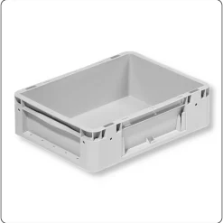 Eurobehälter KLT 400x300x120mm Silverline grau – 10 Liter, PP, stapelbar, für AKL und Intralogistik