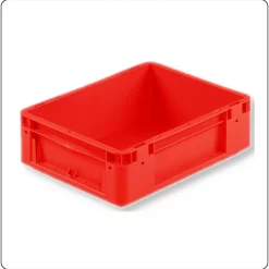 Eurobehälter KLT 400x300x120mm Silverline rot – 10 Liter, PP, stapelbar, für AKL und Intralogistik