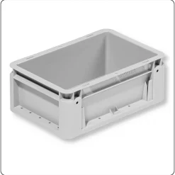 Eurobehälter KLT 300x200x120mm Silverline aus PP grau – stapelbar, 4,6 Liter, für Lager und Intralogistik