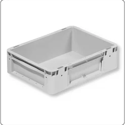 Eurobehälter KLT Lagerkisten 400x300x120mm Silverline grau – 10 Liter, PP, stapelbar, für AKL und Intralogistik