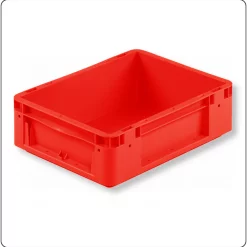 Eurobehälter KLT Lagerkisten 400x300x120mm Silverline rot – 10 Liter, PP, stapelbar, für AKL und Intralogistik