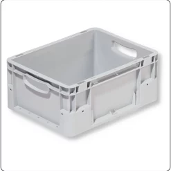 Eurobehälter KLT Lagerkisten 400x300x180mm Silverline grau – 15 Liter, PP, stapelbar, für AKL und Intralogistik