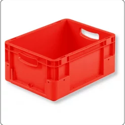 Eurobehälter KLT Lagerkisten 400x300x180mm Silverline rot – 15 Liter, PP, stapelbar, für AKL und Intralogistik